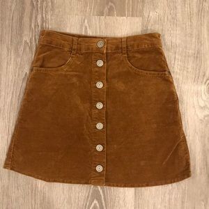 Brown tight fixed skirt
